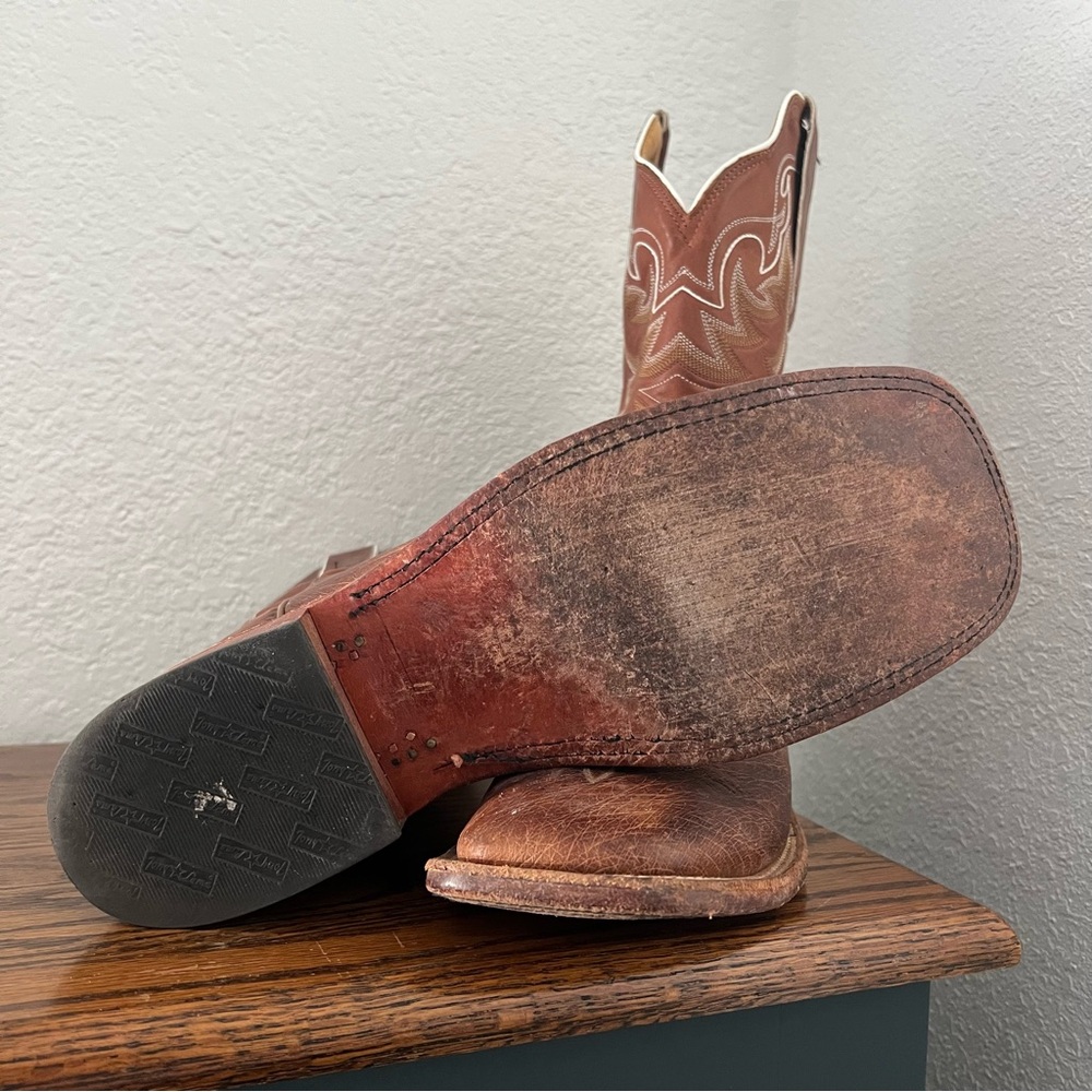 Tony Lama O4177 Men's San Saba Collection Stockman Boots Square Toe 10.5 D - Picture 8 of 10